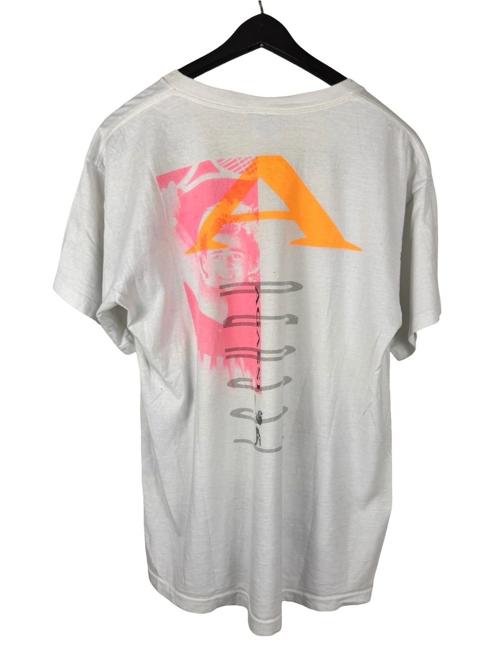 Vintage 90s Nike Agassi Rare Tennis Sportswear White Graphic Shirt Size L